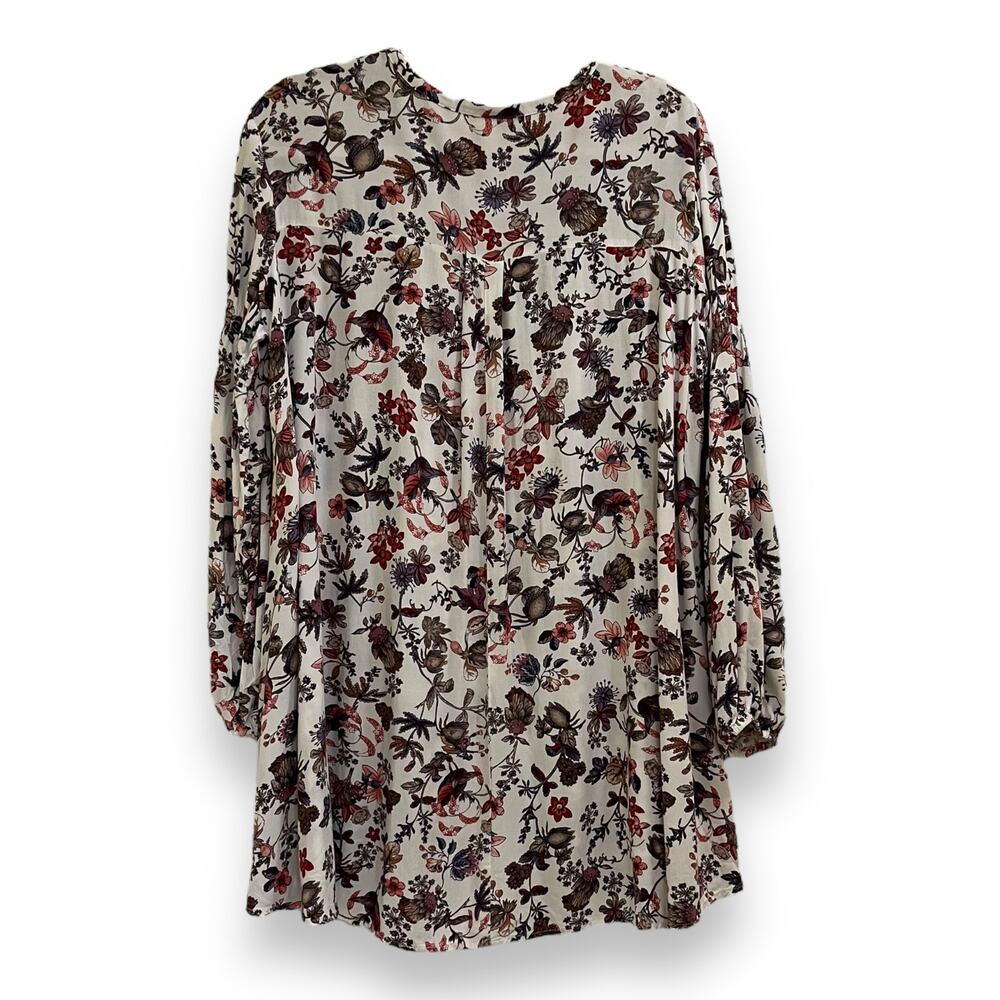 Umgee boho floral long sleeve tunic dress - Picture 2 of 7